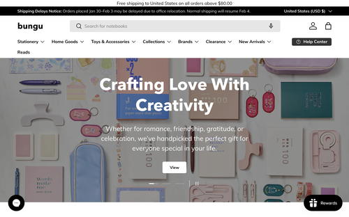 bungu website screenshot