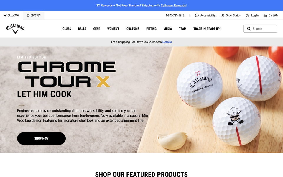 Callaway Golf website