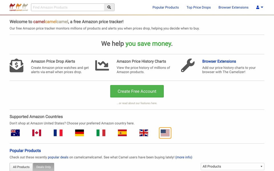camelcamelcamel.com website