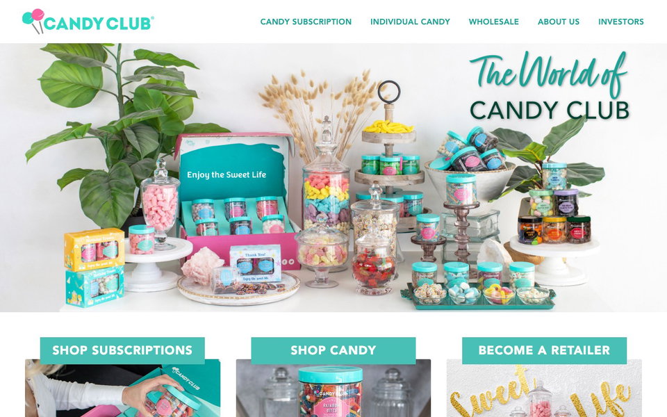 Candy Club website