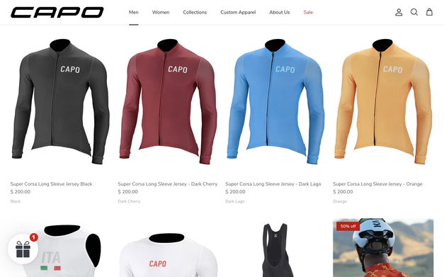 Capo Cycling Apparel on Shomp