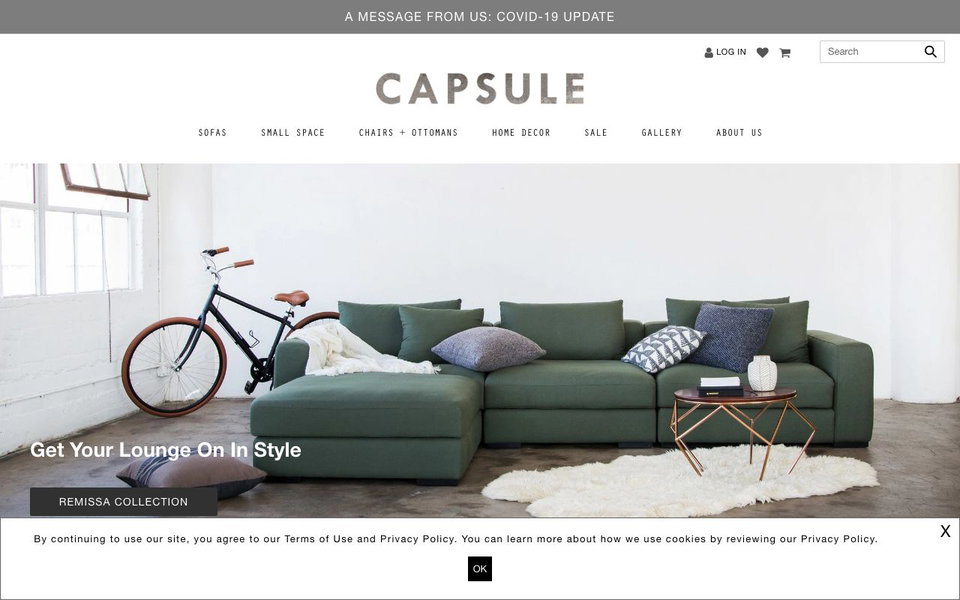 Capsule Home website