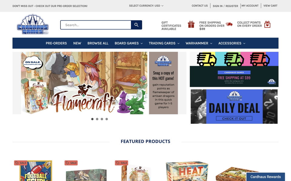 Cardhaus website