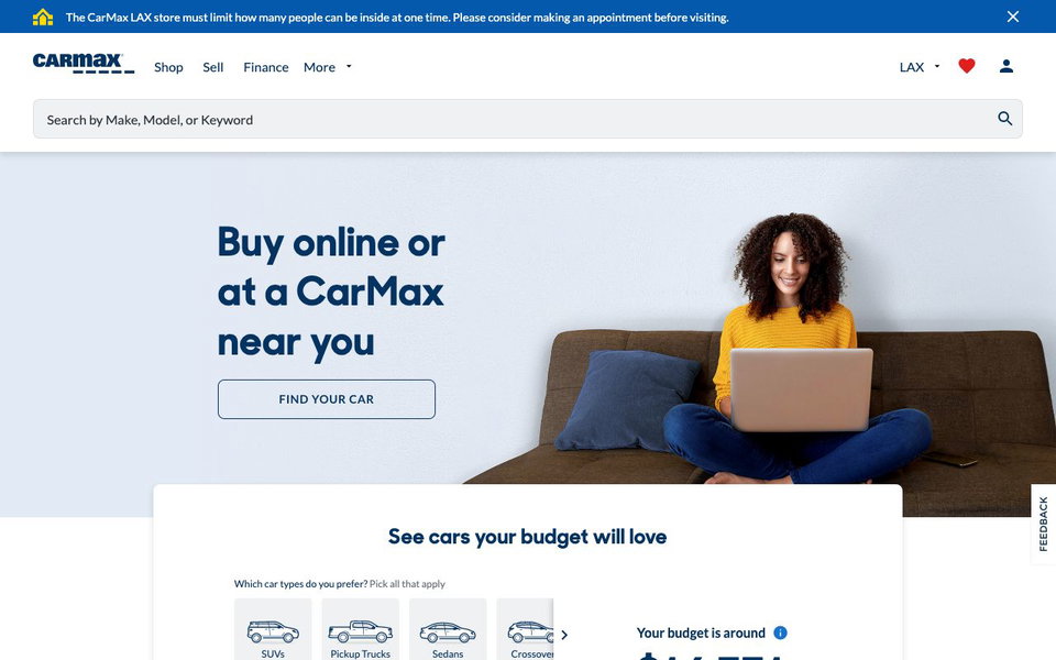 CarMax website