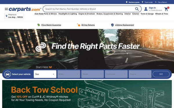 CarParts.com screenshot