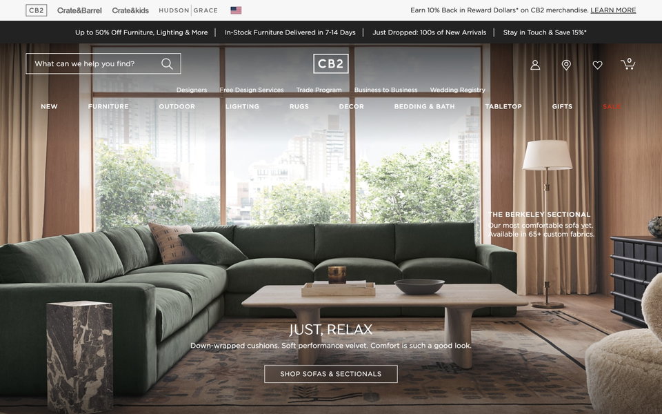 CB2 website