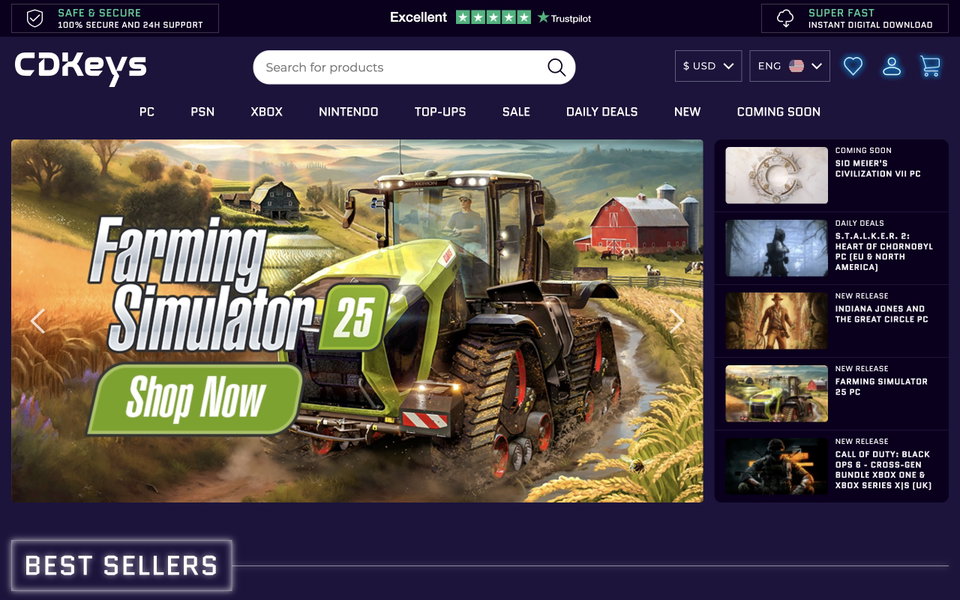 CDKeys website