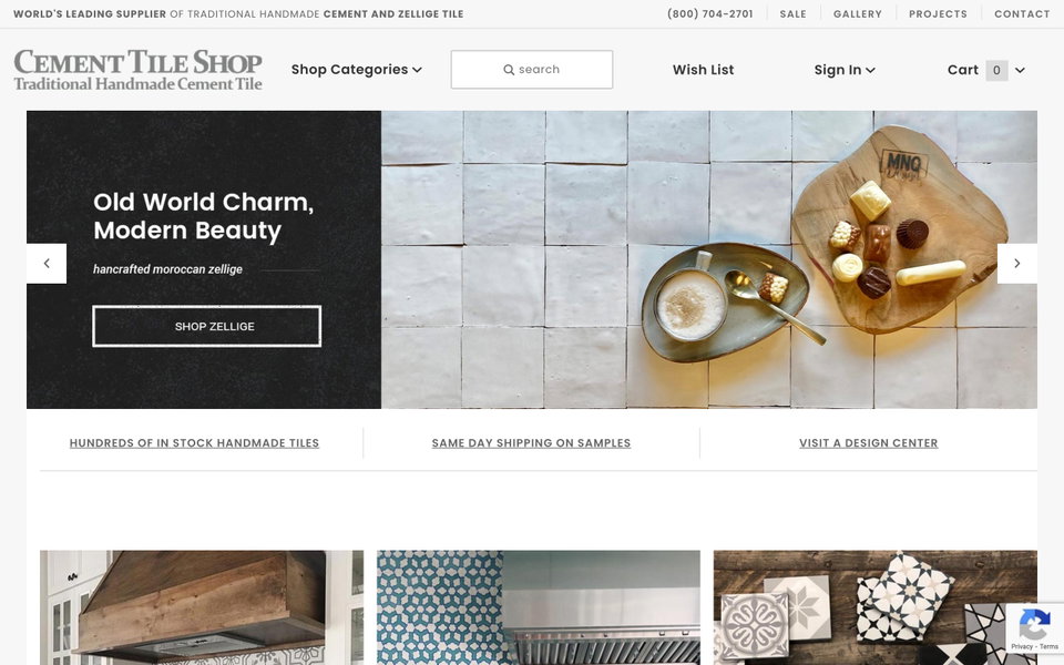 Cement Tile Shop website