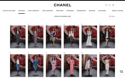 CHANEL website screenshot
