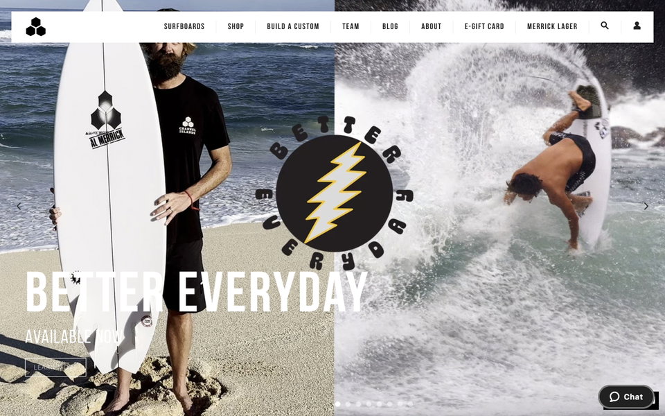 Channel Islands Surfboards website