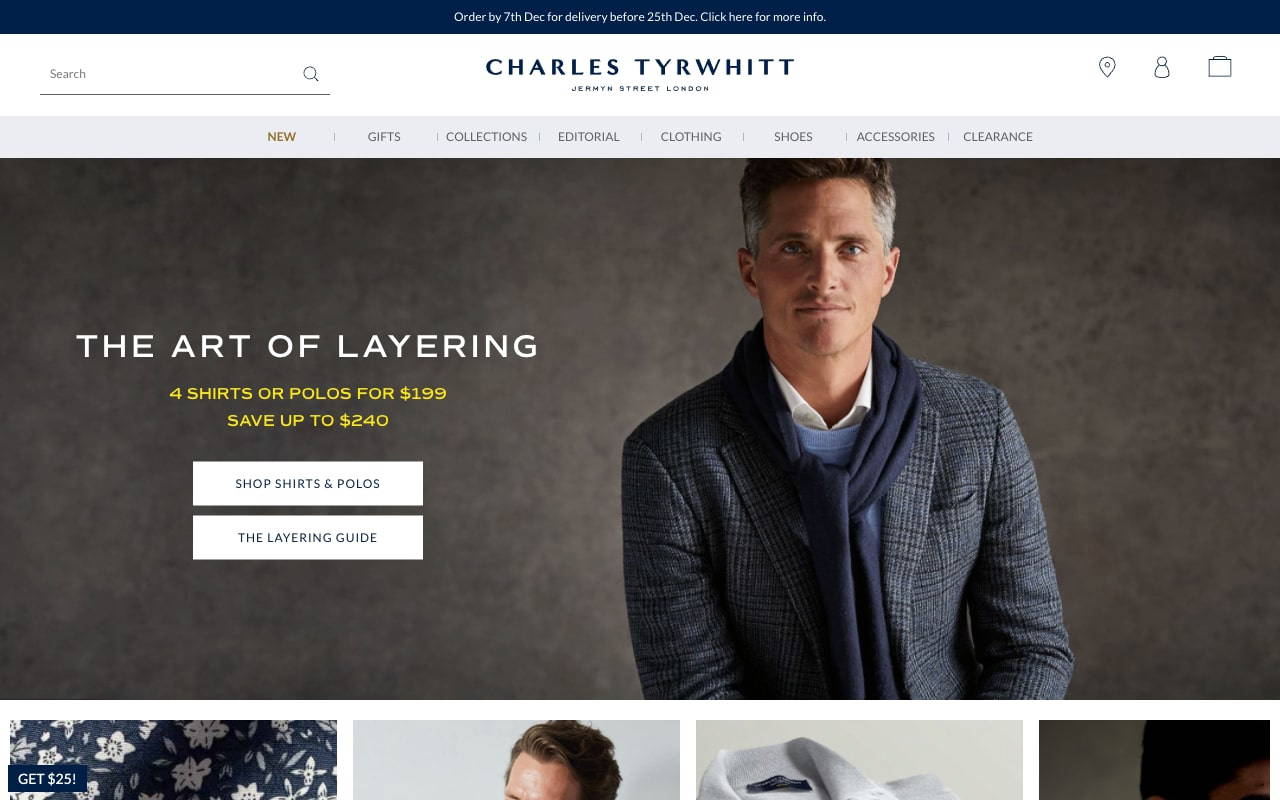 Charles Tyrwhitt screenshot