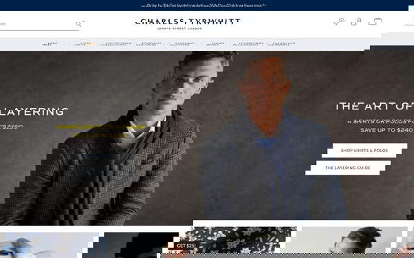 Charles Tyrwhitt screenshot