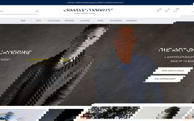 Charles Tyrwhitt on Shomp