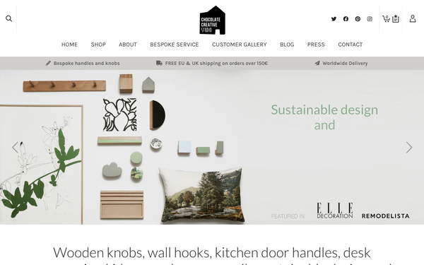 chocolate creative design screenshot