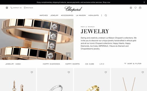 Chopard website screenshot