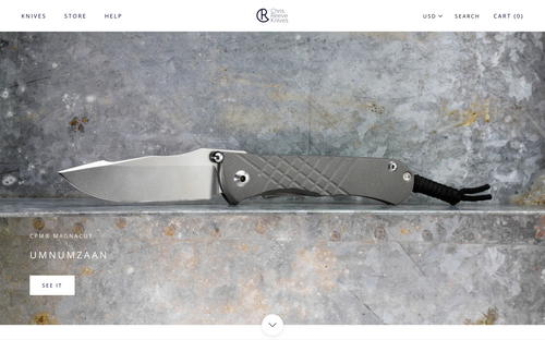 Chris Reeve Knives website screenshot