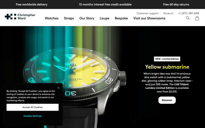 Christopher Ward screenshot