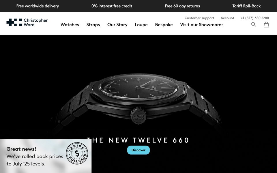 Christopher Ward website
