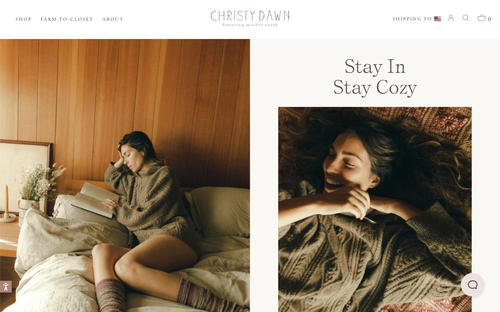 Christy Dawn website screenshot