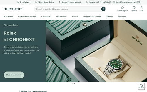 Chronext website screenshot