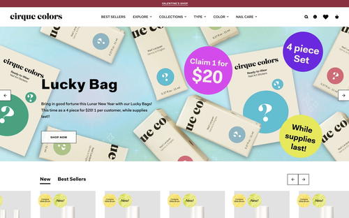 Cirque Colors website screenshot