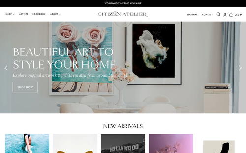 Citizen Atelier website screenshot