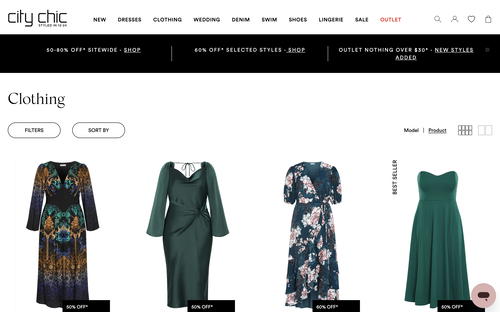 City Chic website screenshot