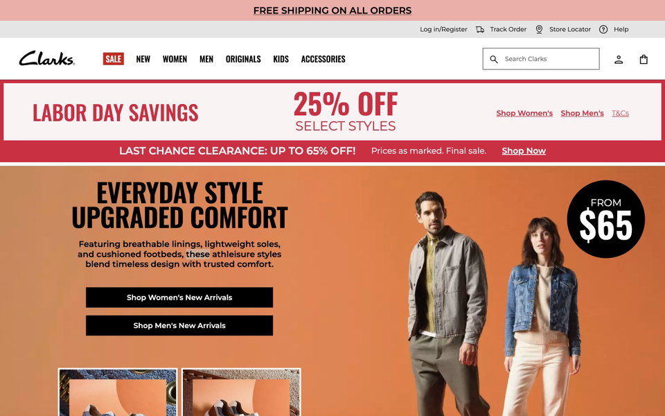 Clarks website
