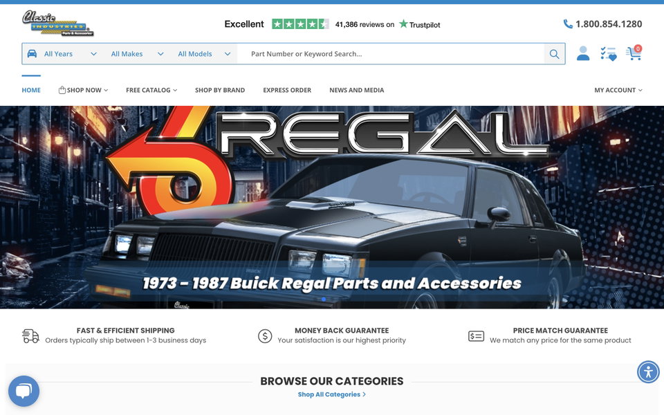 Classic Industries website