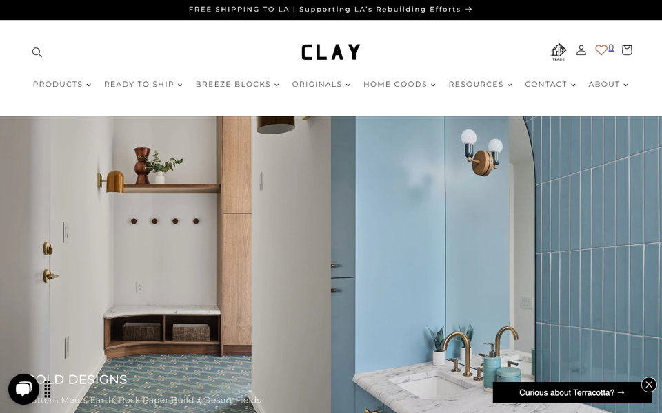 Clay Imports website