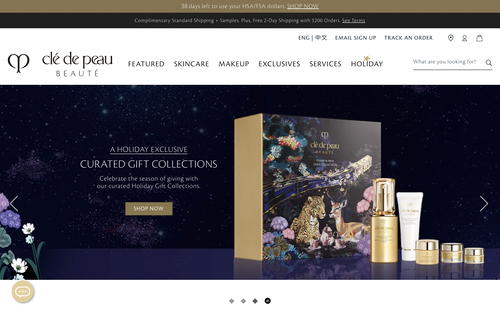 Clé de Peau Beauté website screenshot