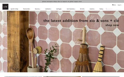 clé tile website screenshot