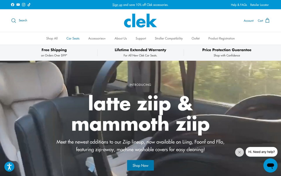 Clek website