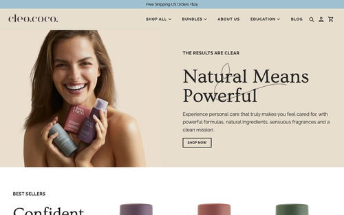 Cleo+Coco website screenshot