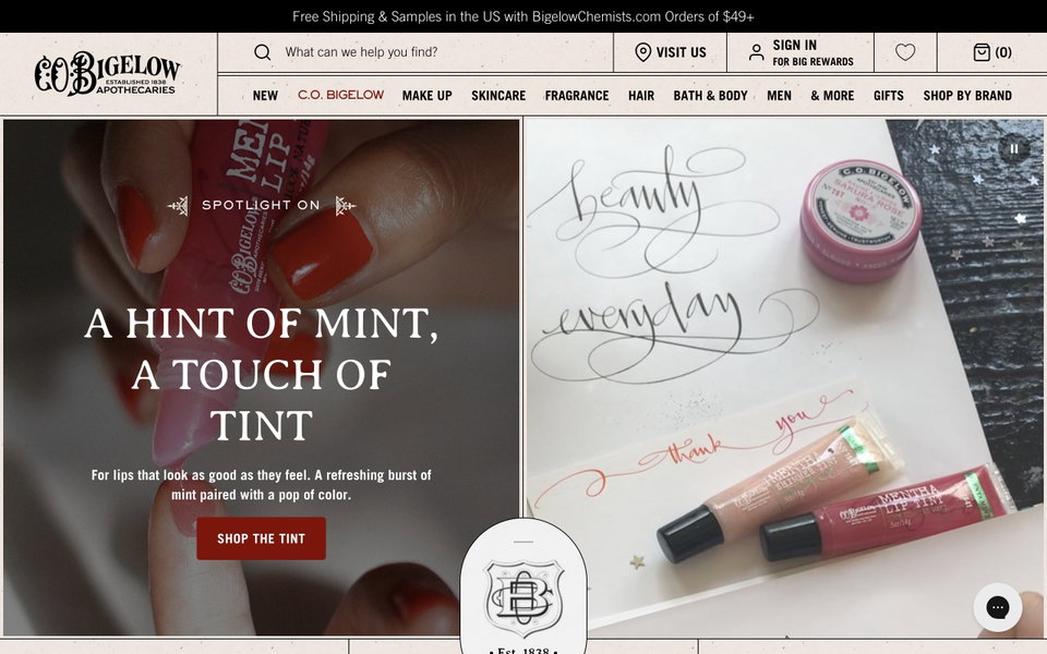 C.O. Bigelow Apothecaries website