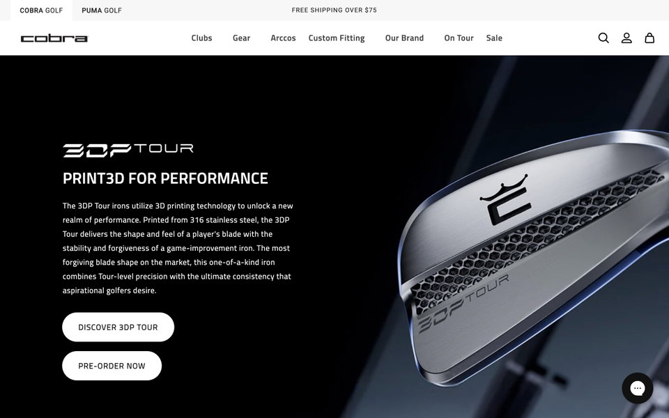Cobra Golf website