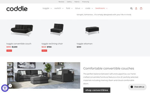 Coddle website screenshot
