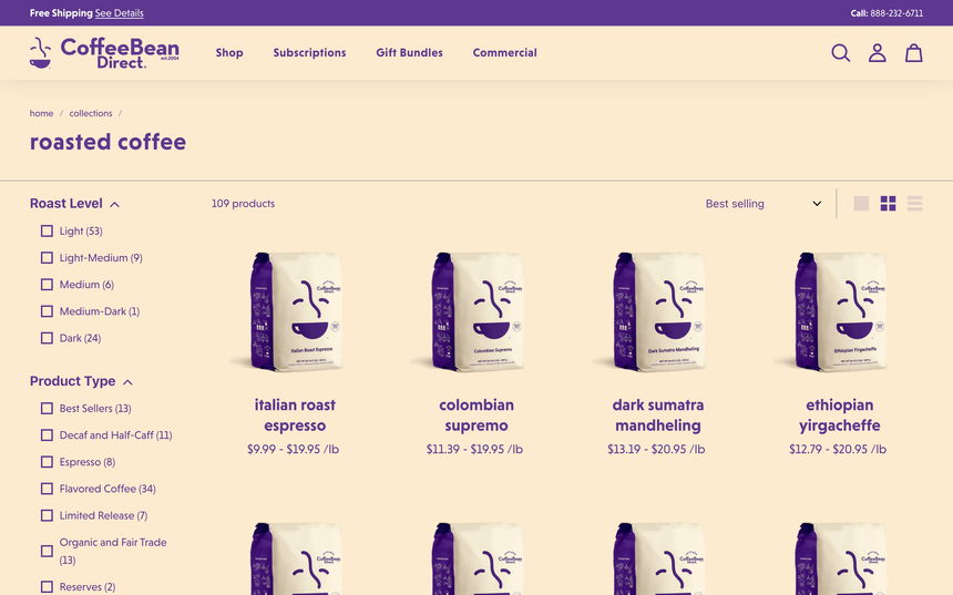 Coffee Bean Direct on Shomp