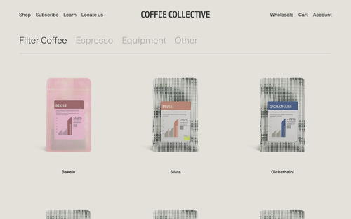 CoffeeCollective website screenshot