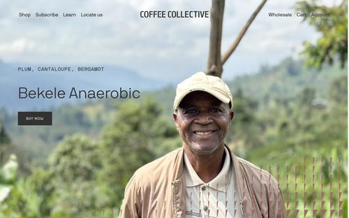 CoffeeCollective website screenshot