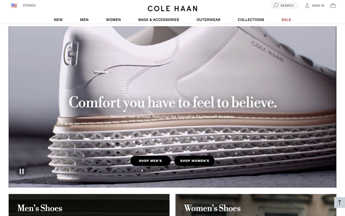 Cole Haan screenshot