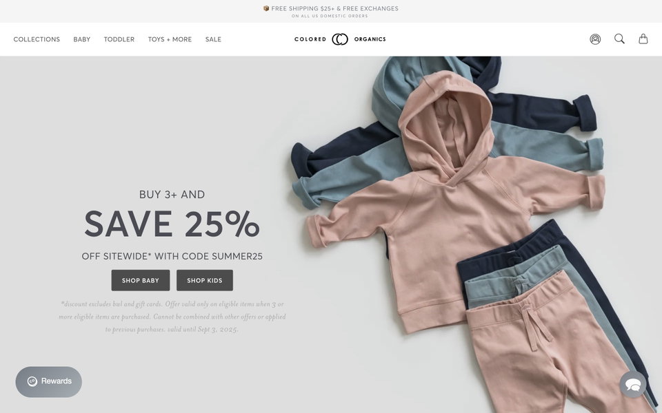 Colored Organics website