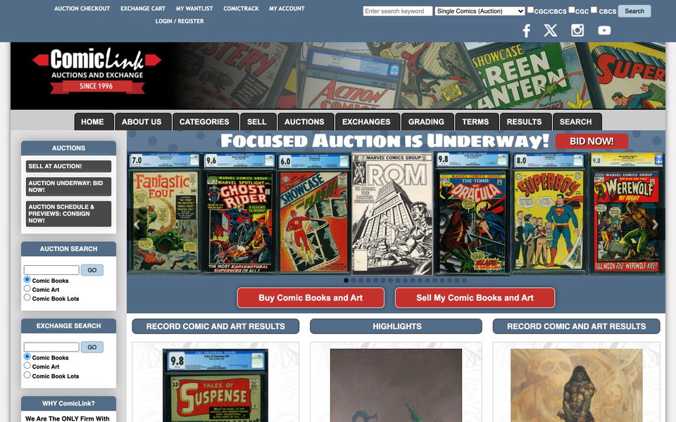 ComicLink website