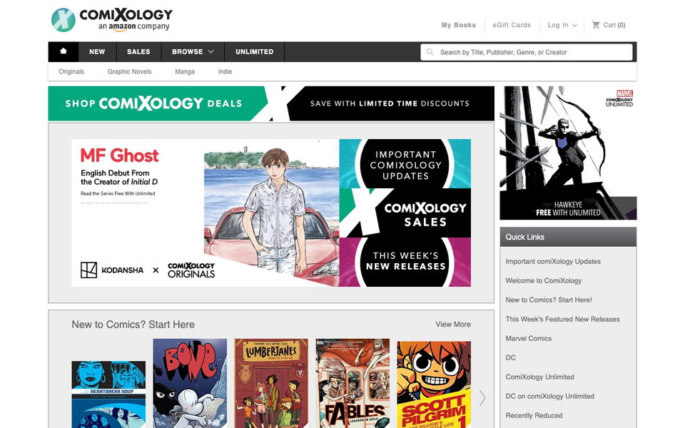 comiXology website