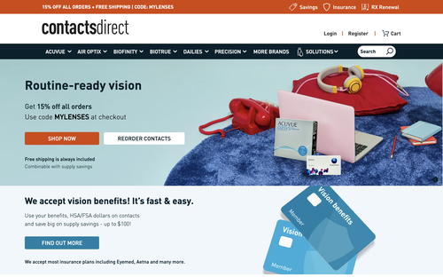 ContactsDirect website screenshot