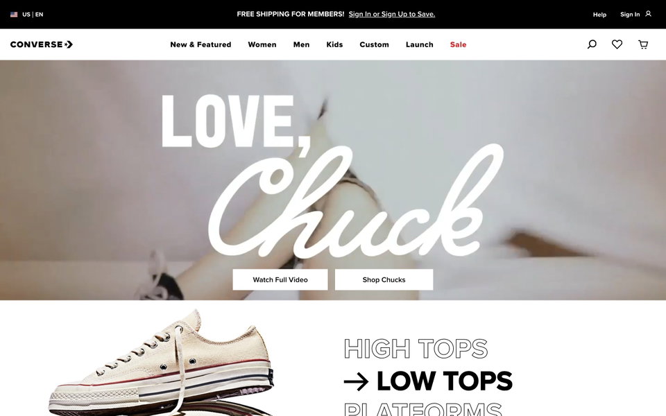 Converse website