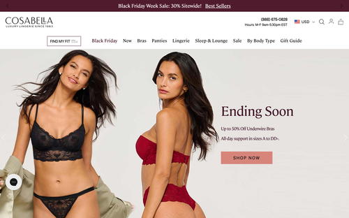 Cosabella website screenshot