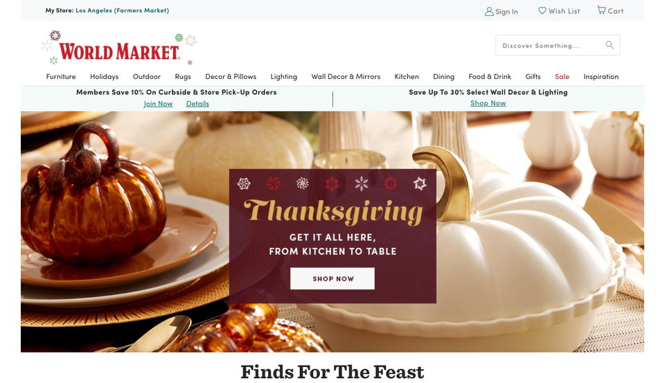 World Market website