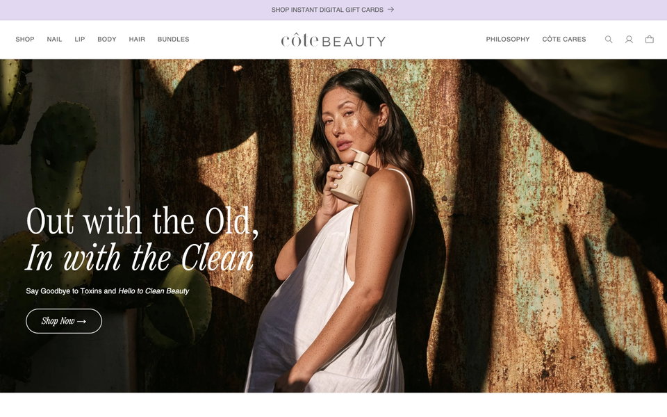 Côte Beauty website