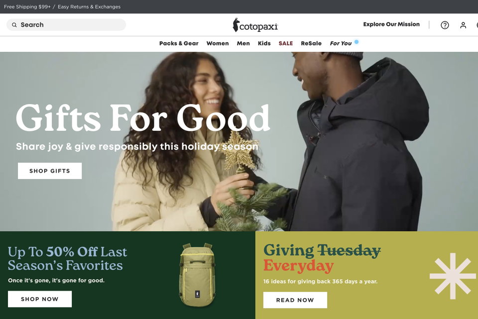 Cotopaxi website